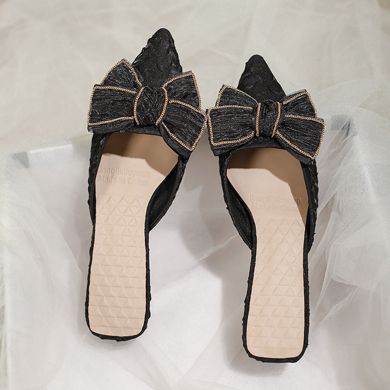 Damen elegante Mules mit besonderem Schmuckdetail R&B