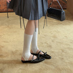 Damen Elegante Slingback-Ballerinas mit modischem Riemchen und luxuriösem Glanz R&B