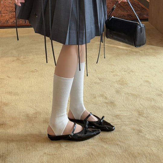 Damen elegante Slingback Ballerinas mit modischer Schleifenapplikation R&B
