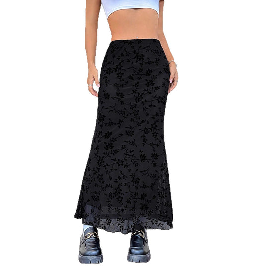Damen Maxirock mit floralem Design und eleganter Silhouette R&B