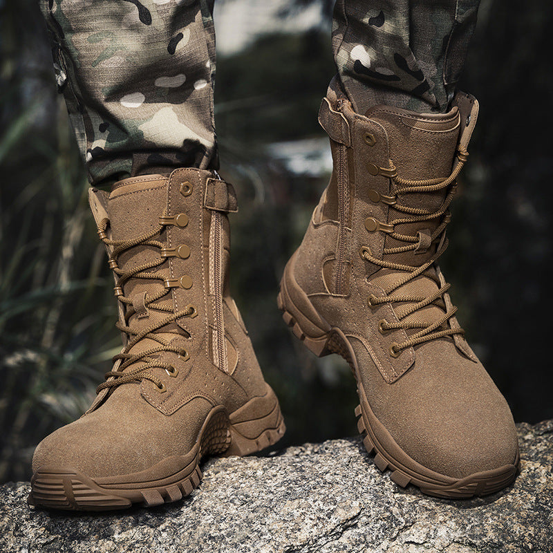 Herren Tactical Stiefel mit hohem Knöchelschutz und rutschfester Sohle R&B