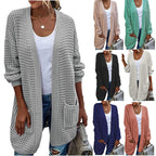 Damen Grob gestrickter Cardigan mit lässigem Schnitt und praktischen Taschen R&B