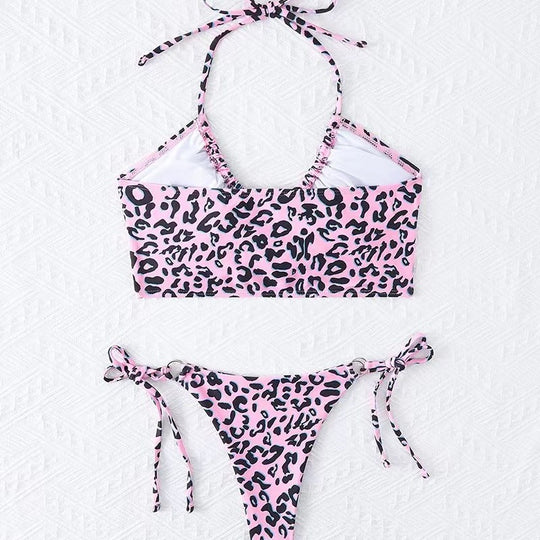 Damen Bikini-Set mit aufregendem Leopardenmuster und verstellbaren Trägern R&B