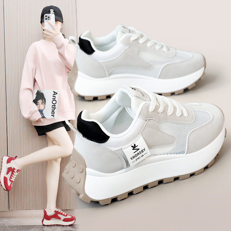 Damen Sportliche chunky Sneakers mit atmungsaktiver Mesh-Oberfläche und bequemer Dämpfung R&B