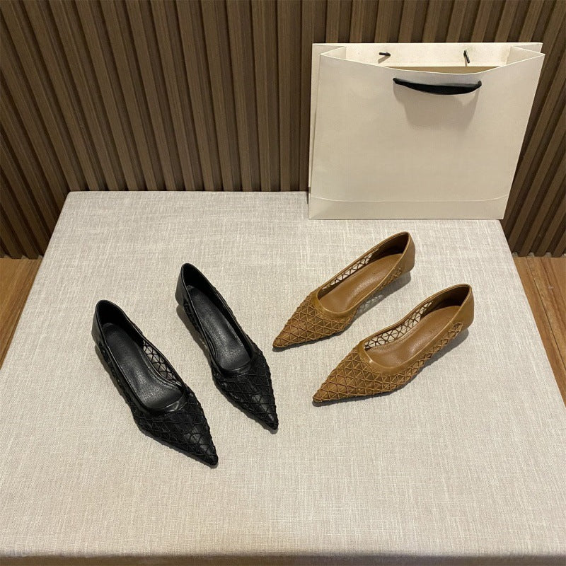 Damen Slingback Pumps mit transparentem Netzdesign R&B