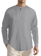 Herren Elegantes Langarmhemd mit strukturiertem Design R&B