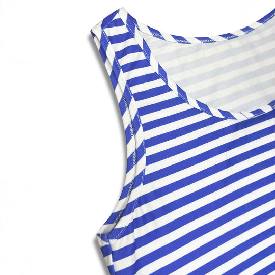 Damen Sommerliches Streifenkleid mit voluminösem Rüschensaum R&B