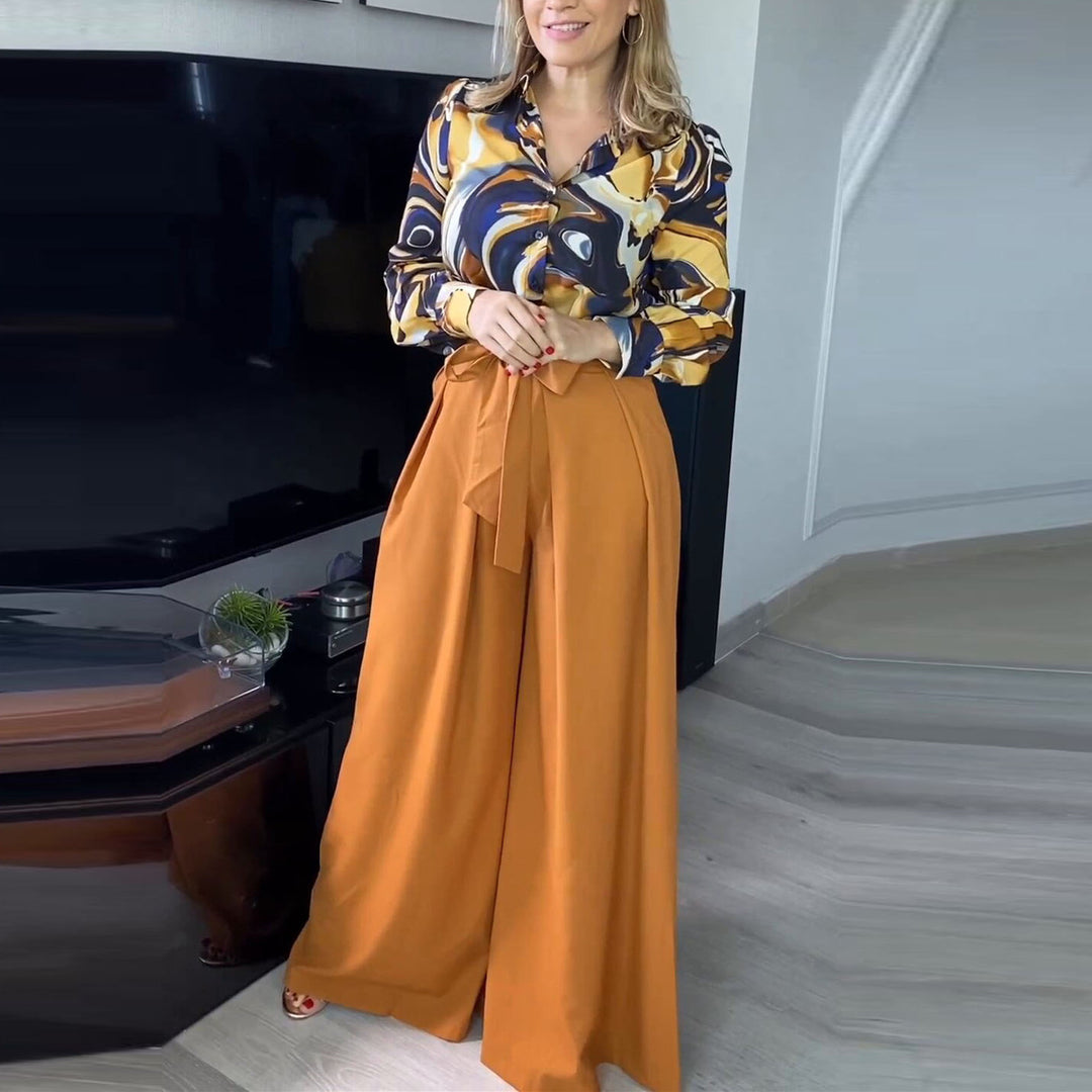 Damen elegantes und luftiges Maxikleid mit hübschem Muster R&B