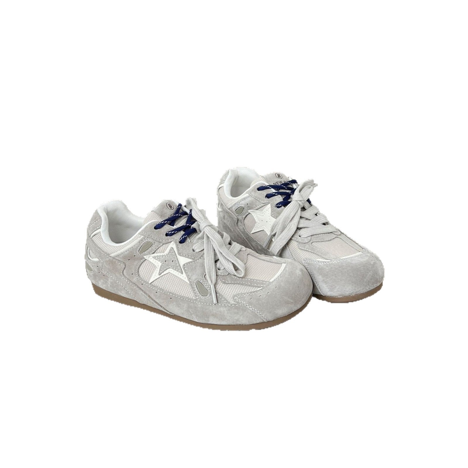Damen Sportliche Wildleder Sneakers mit atmungsaktivem Mesh-Einsatz R&B