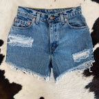Damen Destroyed Denim Shorts R&B