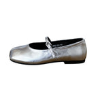Damen Ballerinas mit elegantem Riemchen und schimmernder Oberflächenstruktur R&B
