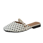 Damen Trendige Slipper mit Punkten und elegantem Riemendetail R&B