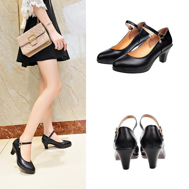 Damen Hochhackige Plateau-Pumps mit verstellbarem Riemendesign R&B
