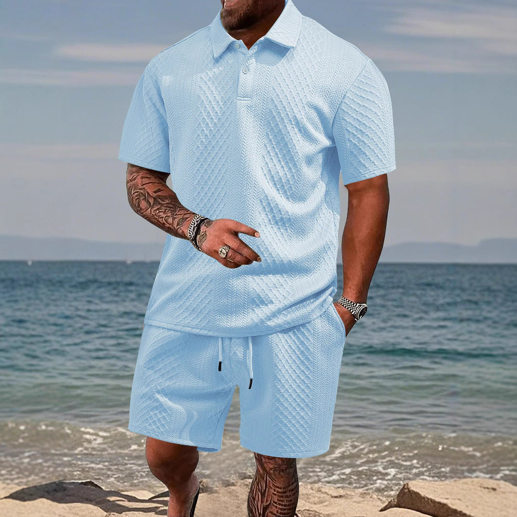 Damen lässiges Polo-Set mit Shorts R&B
