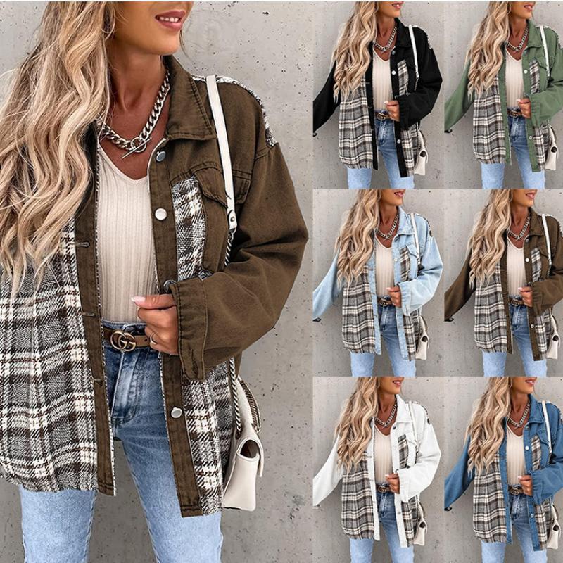 Damen modische Overshirt-Jacke R&B