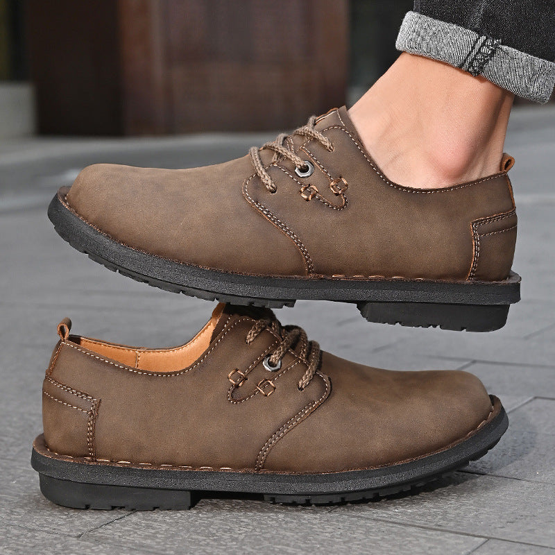 Herren Bequeme und zeitlose Schnürhalbschuhe aus hochwertigem Leder R&B