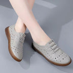 Damen atmungsaktive Sneaker mit modischem Lochdesign und rutschfester Sohle R&B