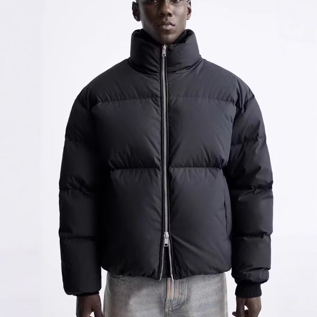 Damen gesteppte Winterjacke mit hochschließendem Kragen und seitlichen Eingrifftaschen Hedi-Mode