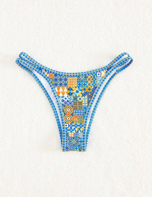 Damen Trendiger Unterteil-Bikini mit geometrischem Muster R&B