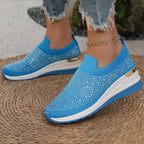 Damen Glitzernde Slip-On Sneakers mit gepolsterter Sohle R&B