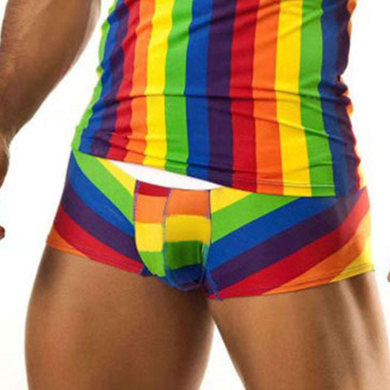 Herren nan eng anliegendes Unterwäsche-Set mit Tanktop und formendem Boxerbrief aus Stretchjersey R&B