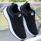 Damen Sportliche Schnür-Sneakers mit atmungsaktiver Mesh-Oberfläche und dämpfender Sohle R&B