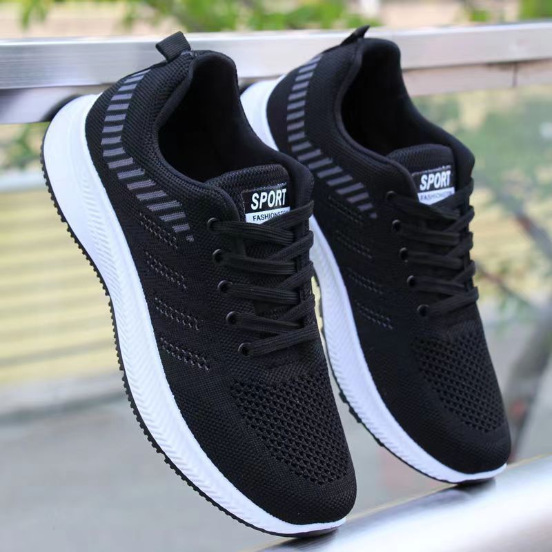 Damen Sportliche Schnür-Sneakers mit atmungsaktiver Mesh-Oberfläche und dämpfender Sohle R&B