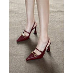Damen Slingback Pumps mit metallic Akzenten R&B