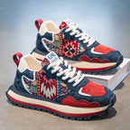 Damen Bequeme Ethno-Sneaker