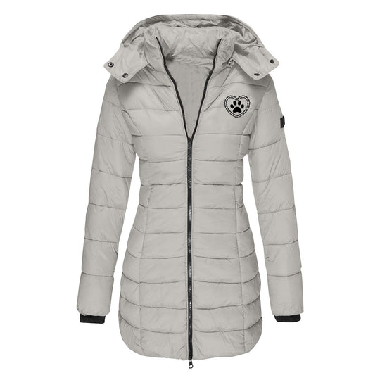 Damen gefütterte Übergangsjacke mit abnehmbarer Kapuze R&B
