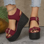 Damen Plattform-Sandalen aus atmungsaktivem Material R&B