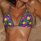 Damen Triangel-Bikini mit buntem Blumenprint R&B