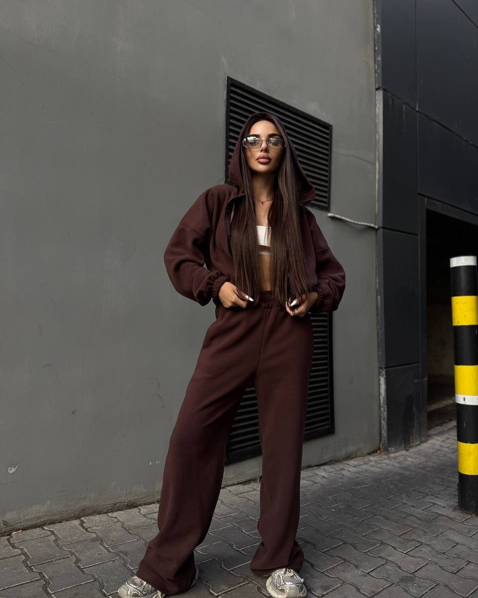 Damen Urbaner Oversized Jumpsuit mit Kapuze R&B