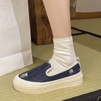 Damen Slip-On Sneaker mit lässigem Denim-Design und elastischem Einstieg R&B