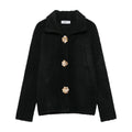 Damen elegante Strickjacke mit dekorativen Knopfdetails R&B