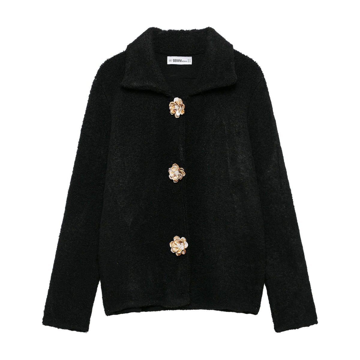 Damen elegante Strickjacke mit dekorativen Knopfdetails R&B
