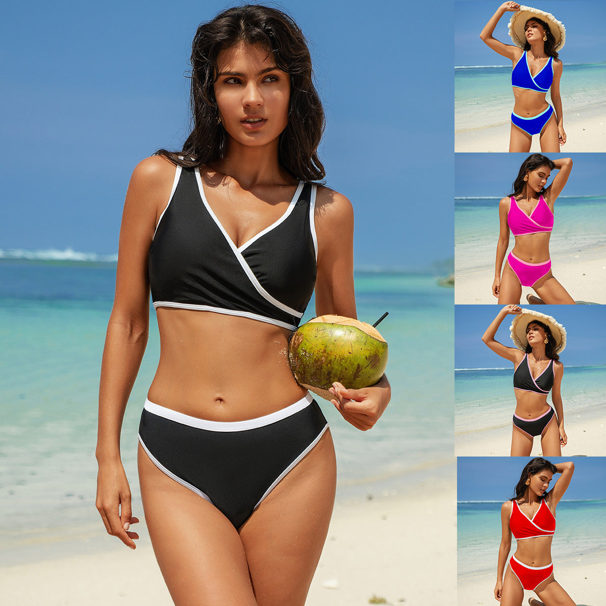 Damen Sportlicher Bikini R&B