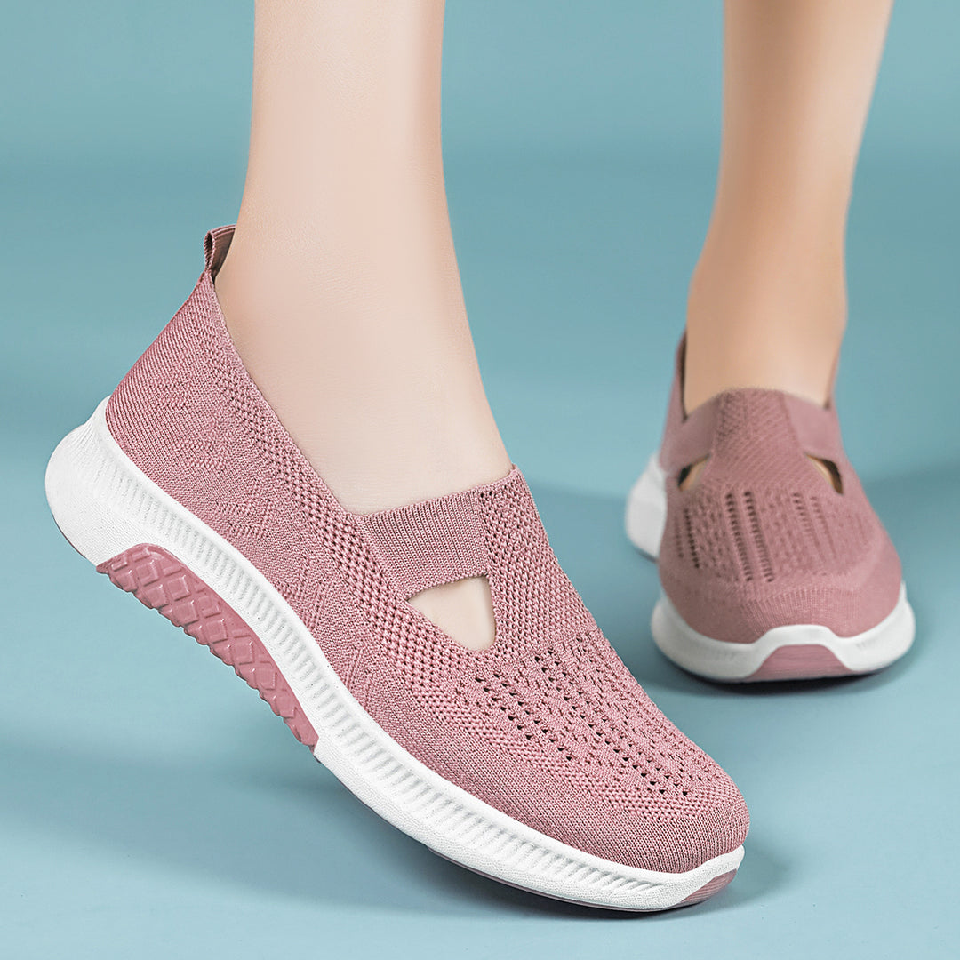 Damen Atmungsaktive Slip-On Sneakers mit elastischen Einsätzen R&B