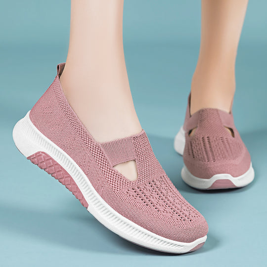 Damen Atmungsaktive Slip-On Sneakers mit elastischen Einsätzen R&B