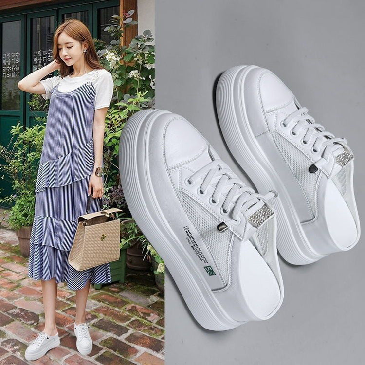 Damen Plateausneaker mit atmungsaktiver Mesh-Oberfläche R&B