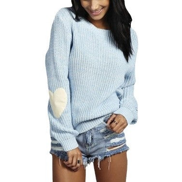 Damen Strickpullover mit Herz-Applikationen und lässiger Passform R&B