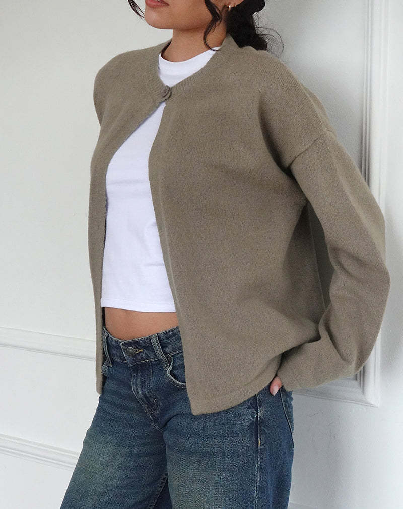 Damen Strickjacke mit praktischen Knopfdetails und lässigem Schnitt R&B