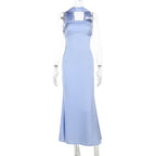 Damen Elegantes Maxikleid mit transparenten Details