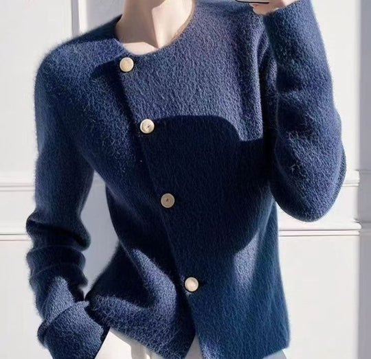 Damen Schickes Blazer-Kleid mit goldenen Knöpfen R&B