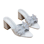 Damen Glamouröse Mules mit funkelnden Schmetterlingsdetails R&B