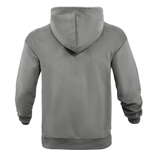 Herren sportlicher Zip-Hoodie aus atmungsaktivem Material mit Taschen R&B