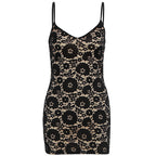 Damen Spitzenkleid mit floralem Muster R&B