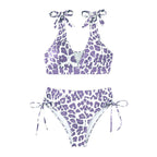Damen Hochgeschnittenes Bikini-Set mit verspielten Rüschendetails R&B
