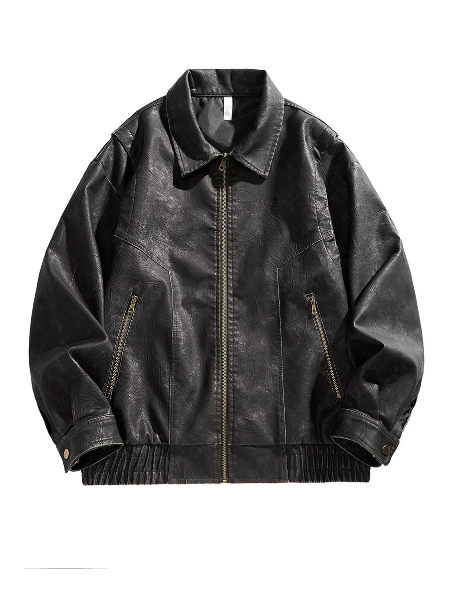 Herren kurz geschnittene jacke mit elastischem Bund und Taschen R&B