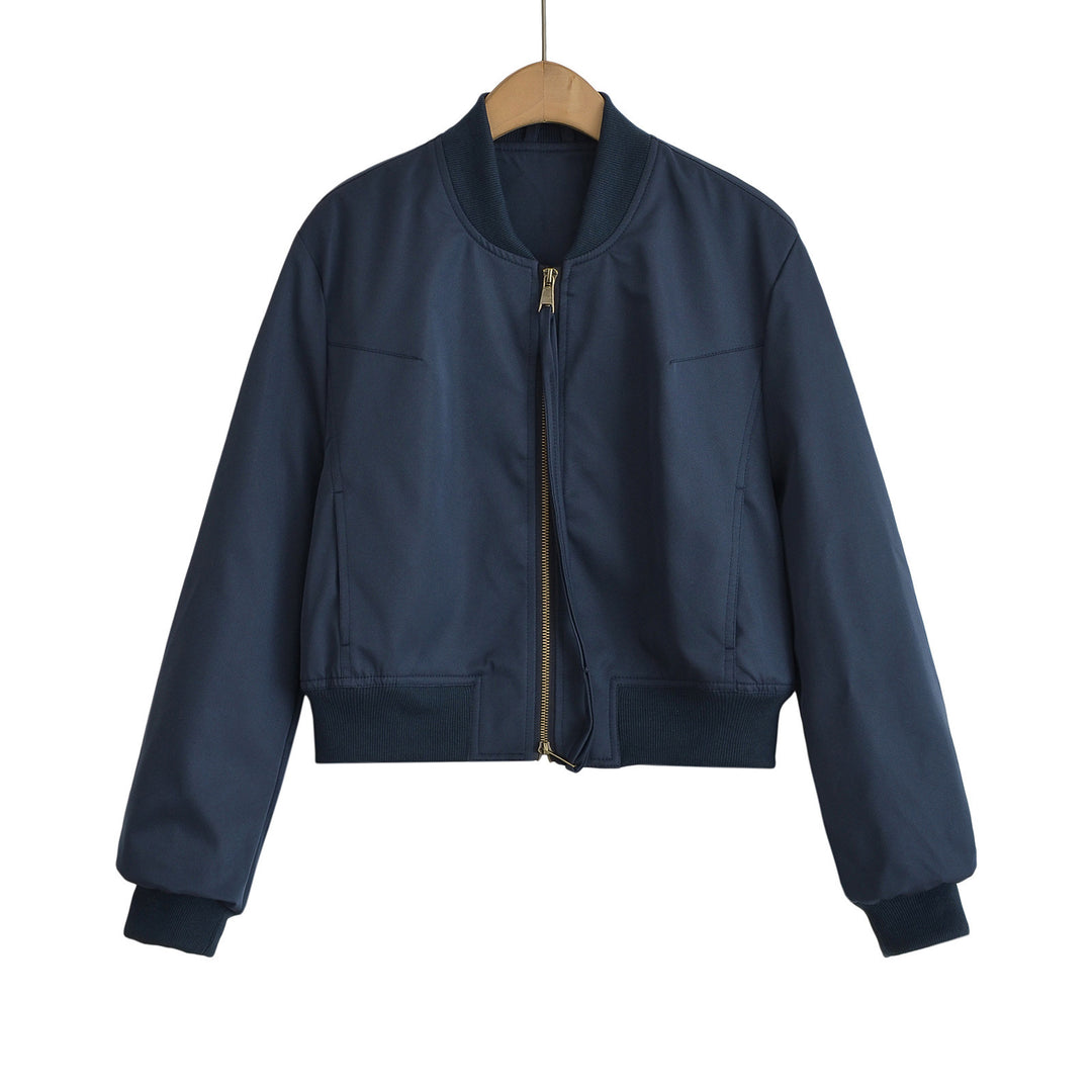 Damen modische Kurzjacke mit elastischem Bündchen R&B